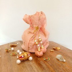 Baby Pink Sequence Potli Baby Pink Sequence Potli