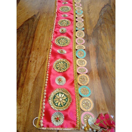 Red Satin Circles Bandhanwar Red Satin Circles Bandhanwar