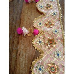 Light Pink Flower Gota Bandanwar