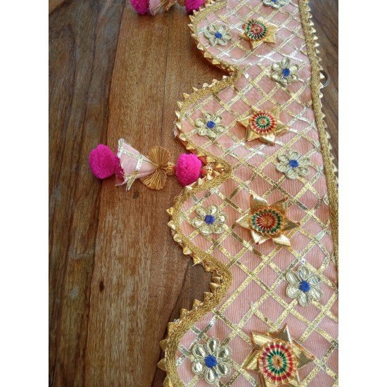 Light Pink Flower Gota Bandanwar Light Pink Flower Gota Bandanwar